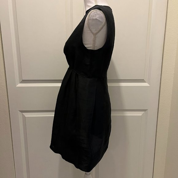 Ter et Bantine Black Dress with Pockets in 100% Silk - Picture 6 of 16